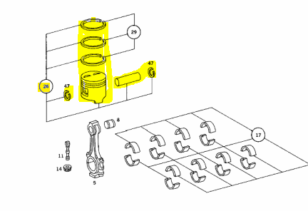 M116 3.8 380 piston set 89.00 mm ( 8 pistons + rings + pins ) Kolbenschmidt 93522620 repair size 2+1.00 mm M116 M116 3.8 380 piston set 89.00 mm ( 8 pistons + rings + pins ) Kolbenschmidt 93522620 repair size 2+1.00 mm M116