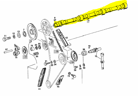 M180 / M127 Camshaft A1800517001 E M180 / M127 Camshaft A1800517001 E