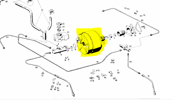 ATE 3.6197-0220.4 Brake Booster Assembly A0004305530 HeckFlosse-Fintail ATE 3.6197-0220.4 Brake Booster Assembly A0004305530 HeckFlosse-Fintail