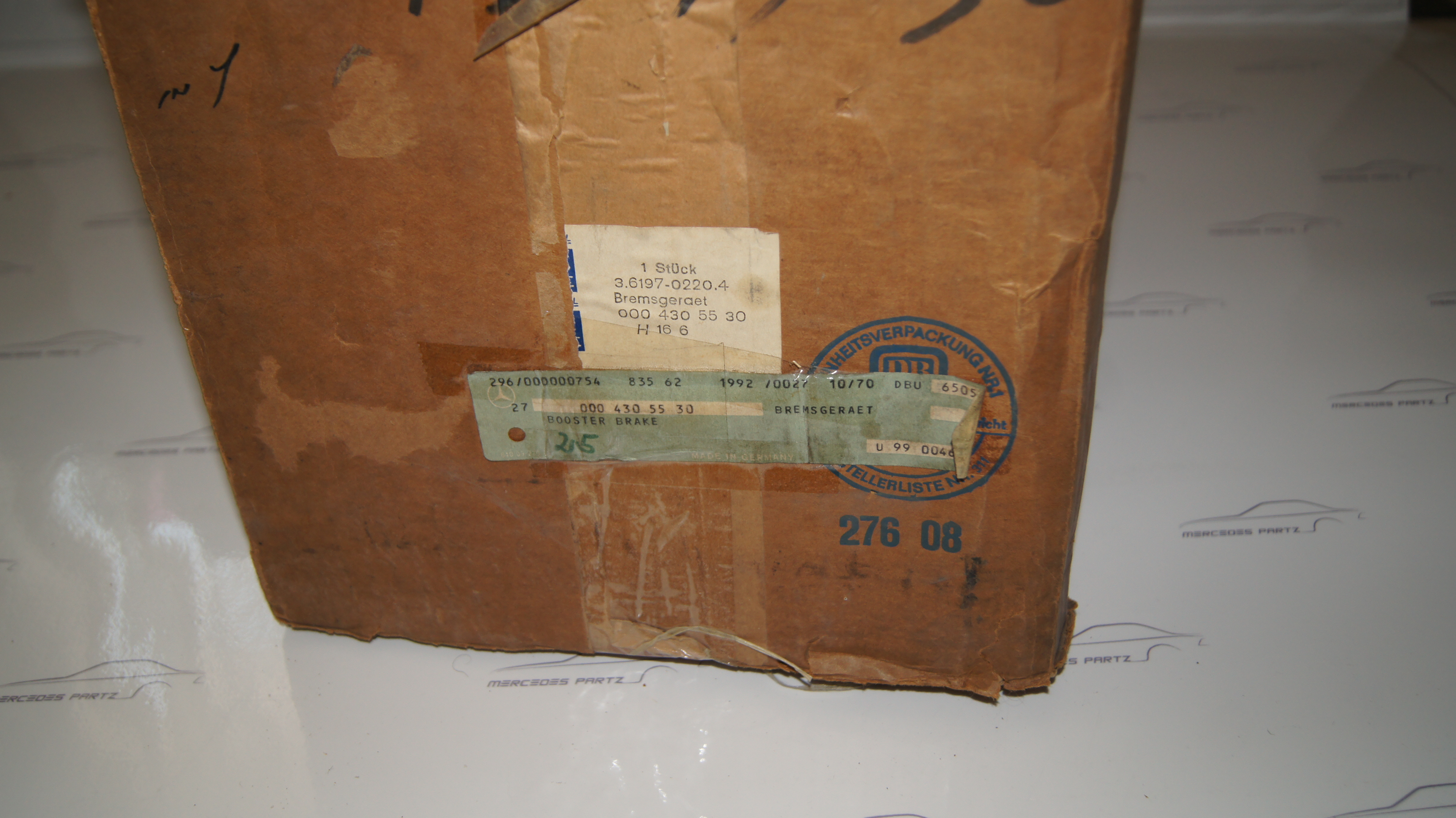 ATE 3.6197-0220.4 Brake Booster Assembly A0004305530 HeckFlosse-Fintail ATE 3.6197-0220.4 Brake Booster Assembly A0004305530 HeckFlosse-Fintail
