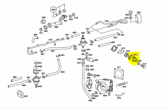 Mercedes Hilfsluftschieber A0001410425 E Mercedes Hilfsluftschieber A0001410425 E