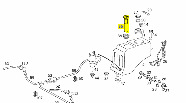 A1405400017 Windshield washer water level sender unit c A1405400017 Windshield washer water level sender unit c