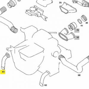 خرطوم التدفئة الأيمن W123 خرطوم التدفئة الأيمن NOS E