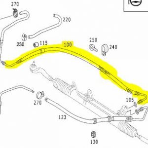 ML230 Steering Hose Gasoline ML230 Steering Hose Gasoline