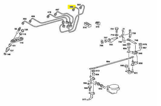 M110 Cyl NO.5 Fuel Line A1100703132 E M110 Cyl NO.5 Fuel Line A1100703132 E