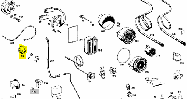 W100 W111 W113 HeadLight Switch NOS 600 W100 W111 W113 HeadLight Switch NOS 600