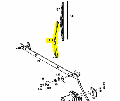 W100 Wiper Arm A1008200144 600 W100 Wiper Arm A1008200144 600