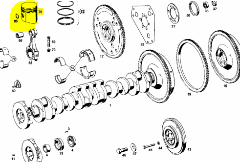 M108 M129 M114 Piston Set 82.00 mm A1140309117 91424600 NOS Brand M108 M129 M114 Piston Set 82.00 mm A1140309117 91424600 NOS Brand