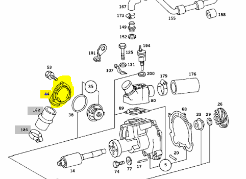 A1162030374 **FREE SHIPPING** Water Pump Cover Housing M116 / M117 G.K Brand A1162030374 **FREE SHIPPING** Water Pump Cover Housing M116 / M117 G.K Brand