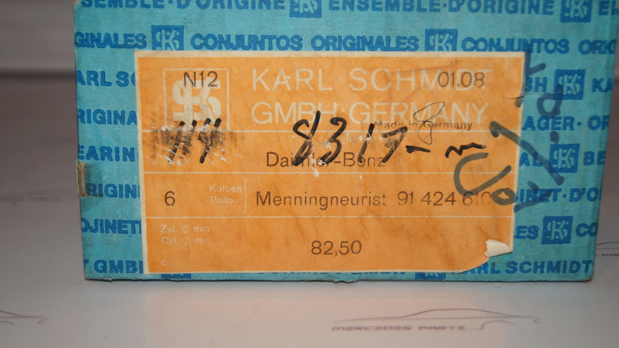 M114 250 Piston set 82.50 mm A1140308317 Brand M114 250 Piston set 82.50 mm A1140308317 Brand