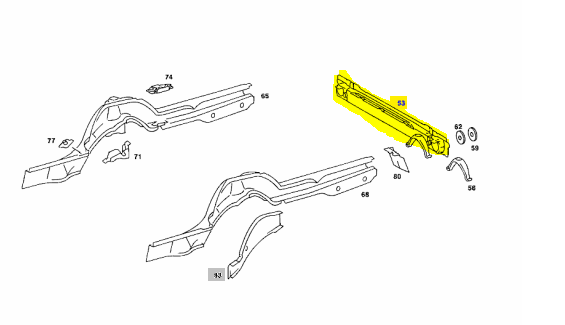 W123 Rear End Cross Member Brand W123 Rear End Cross Member Brand
