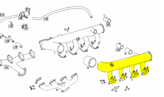 M100 Right Intake Manifold Genuine Mercedes Part M100 Right Intake Manifold Genuine Mercedes Part