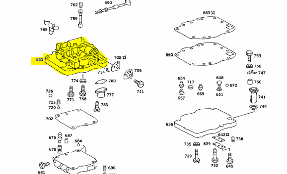 722.108 Transmission Valvebody Assembly OM616 Genuine Mercedes Part 722.108 Transmission Valvebody Assembly OM616 Genuine Mercedes Part