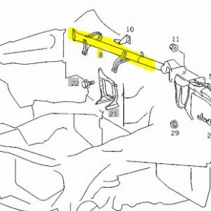 W124 Support Below Instrument Panel Left Genuine Mercedes Part W124 Support Below Instrument Panel Left Genuine Mercedes Part