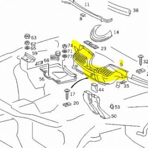 W124 Partition Panel Central Front Brand