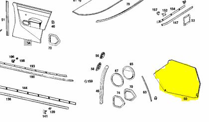 W115 Right Covering Genuine Mercedes Part W115 Right Covering Genuine Mercedes Part