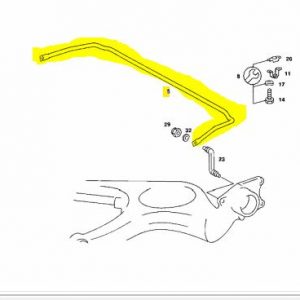 W123 Rear Torsion Bar Genuine Mercedes Part