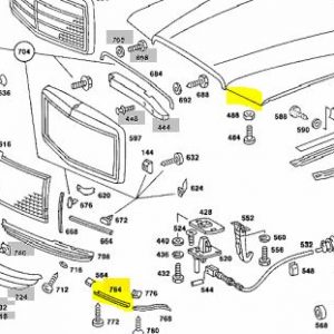 W116 Front Left Moulding Genuine Mercedes Part