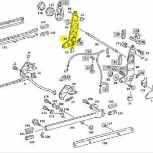 C107 Left Seat Inside Right Backrest Adjuster Genuine Mercedes Part