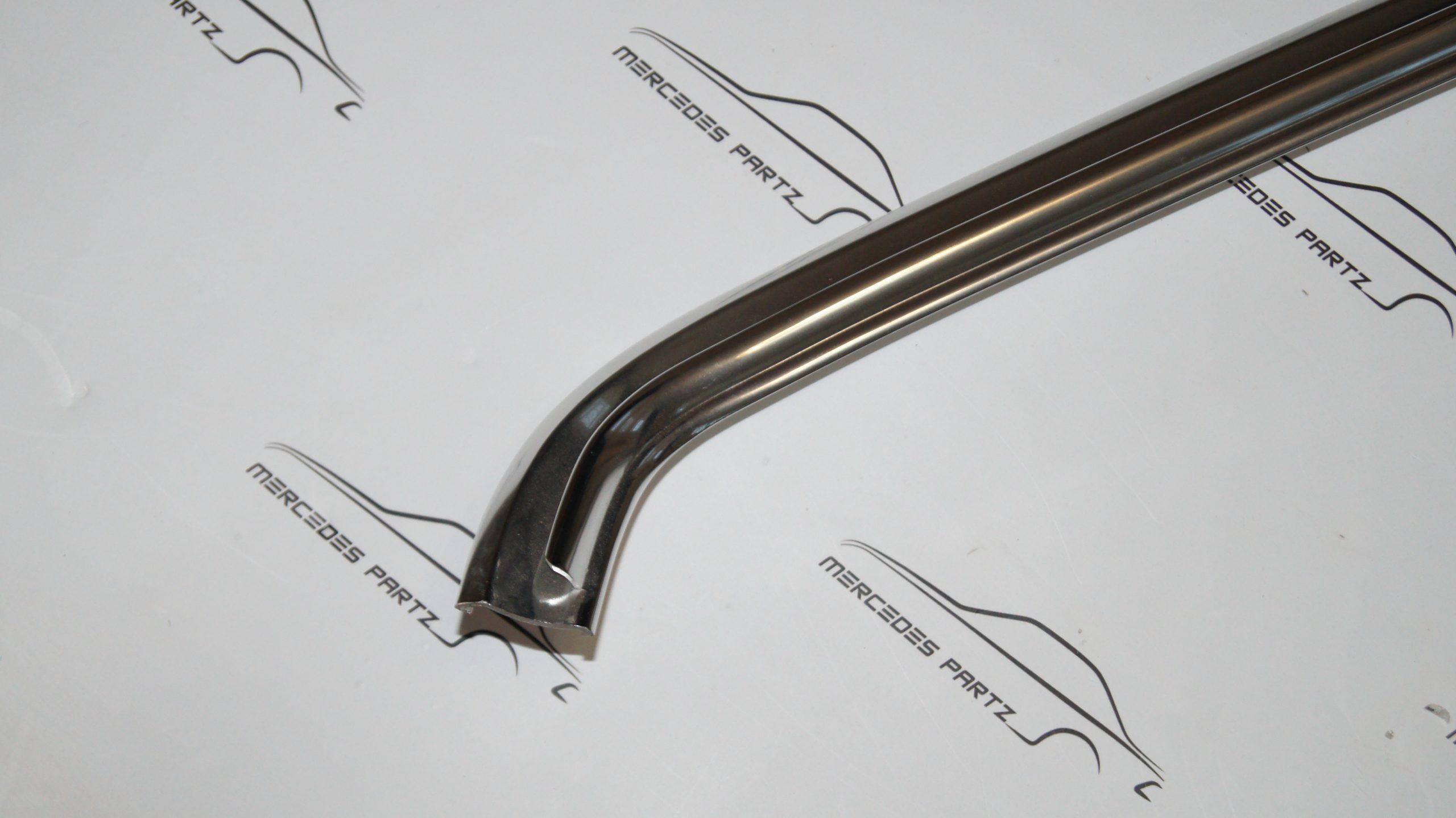 W116 Rear Left Window Chrome Moulding A1166780330 Genuine Mercedes Part W116 Rear Left Window Chrome Moulding A1166780330 Genuine Mercedes Part