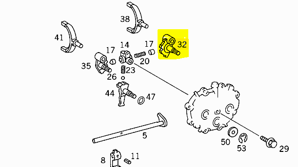W108 W115 transmission 1ST and 2ND Speed NOS 711.101 W108 W115 transmission 1ST and 2ND Speed NOS 711.101
