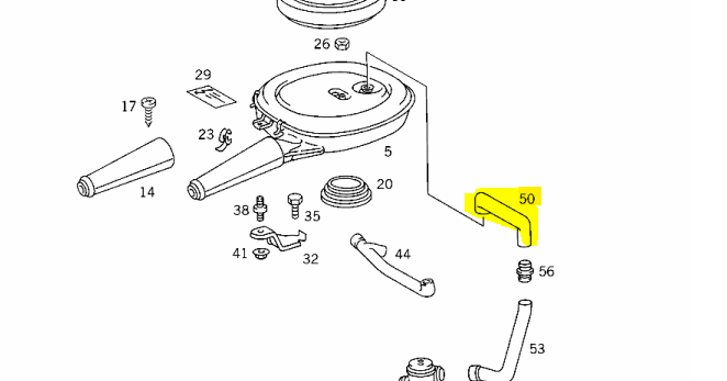 M102 Airfilter hose A1020942682 Genuine Mercedes Part M102 Airfilter hose A1020942682 Genuine Mercedes Part