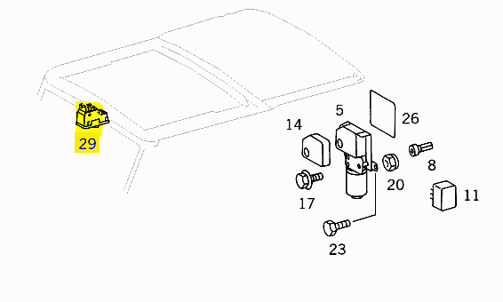 W124 W201 W463 Sliding roof switch NEW NOS Genuine Mercedes Part W124 W201 W463 Sliding roof switch NEW NOS Genuine Mercedes Part