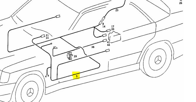 W201 central locking cable harness new W201 central locking cable harness new