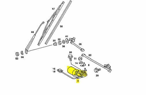 USED W123 Wiper motor Bosch USED W123 Wiper motor Bosch