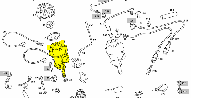 M117 4.5 K-jetronic distributor (USED) Genuine Mercedes Part M117 4.5 K-jetronic distributor (USED) Genuine Mercedes Part