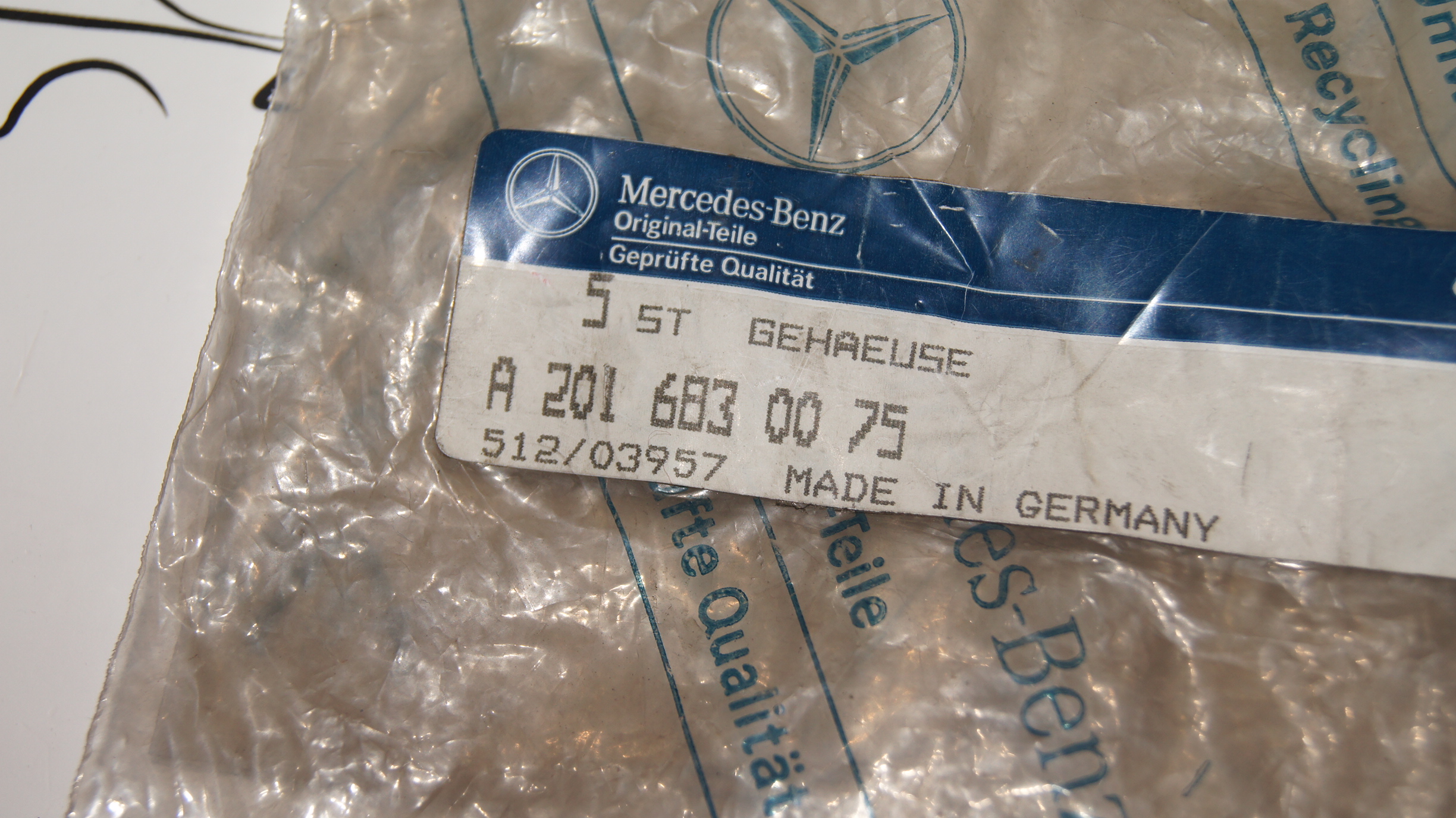 W201 housing NEW NOS Genuine Mercedes Part W201 housing NEW NOS Genuine Mercedes Part