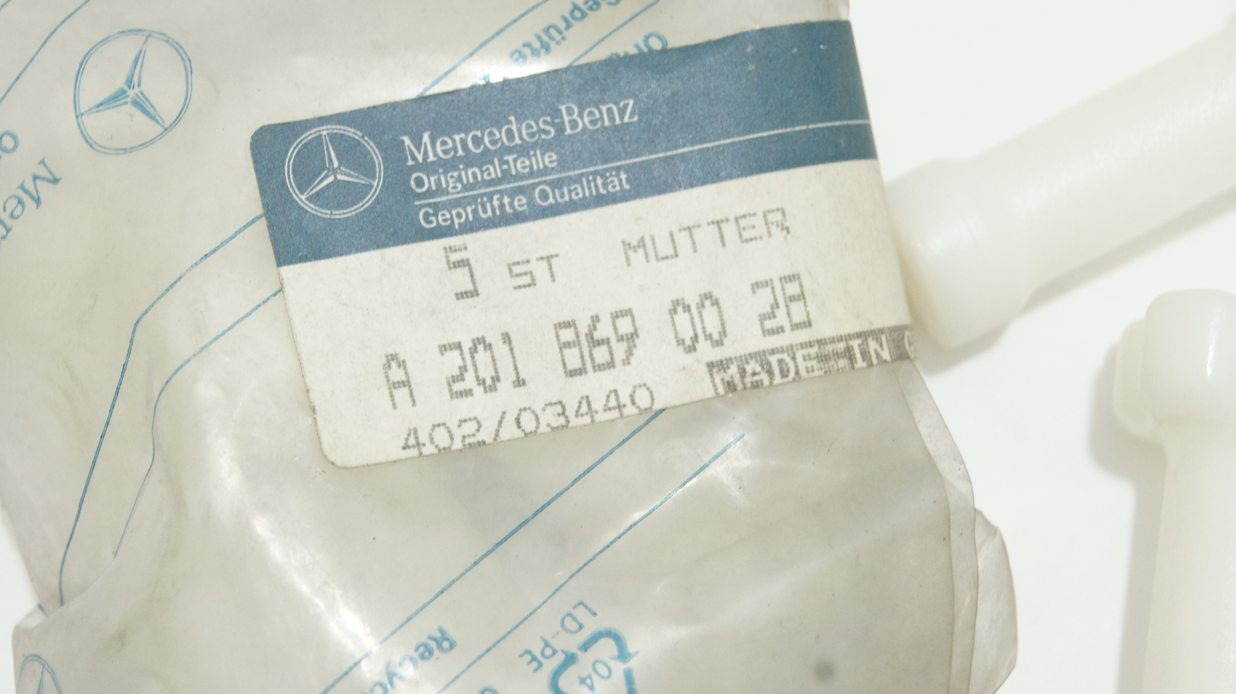 A2018690028 W201 W124 W210 washer reservoir nut to wheel house Genuine Mercedes Part A2018690028 W201 W124 W210 washer reservoir nut to wheel house Genuine Mercedes Part