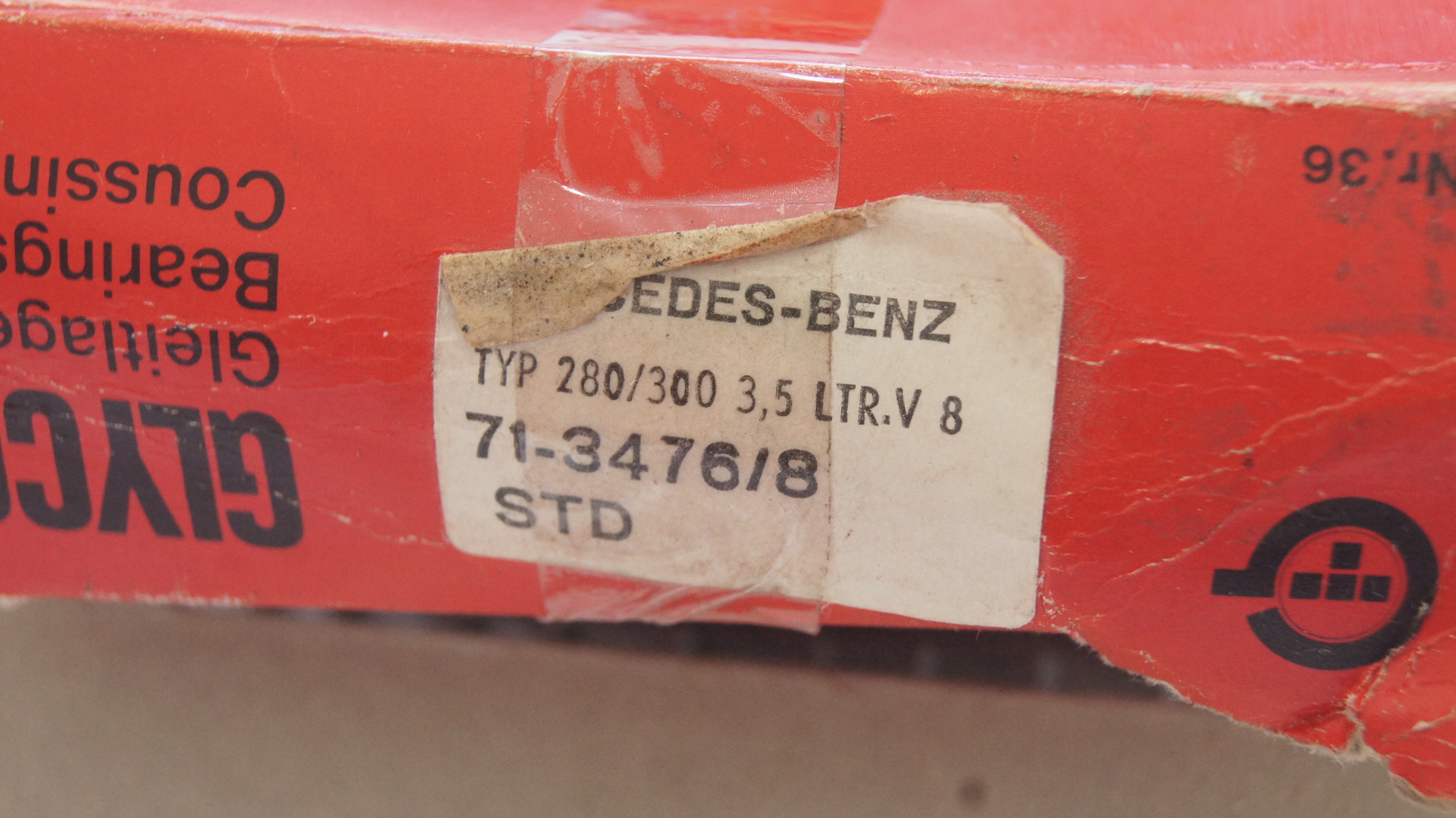 M116 M117 connecting rod bearing STD GLYCO M116 M117 connecting rod bearing STD GLYCO