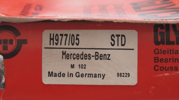 M102 crankshaft main bearing STD 58.00mm GLYCO M102 crankshaft main bearing STD 58.00mm GLYCO