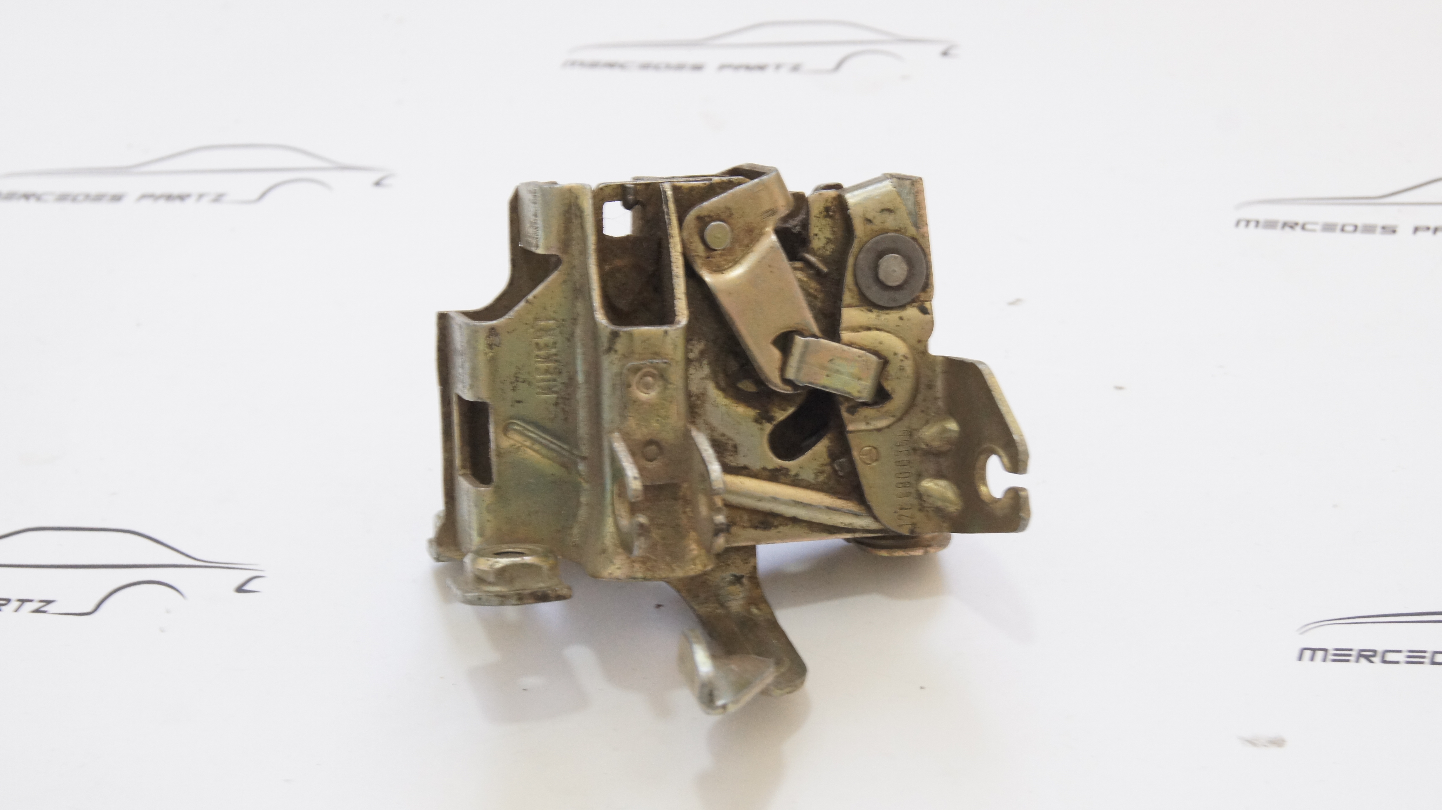W126 engine hood catch lower part lock , left Genuine Mercedes Part W126 engine hood catch lower part lock , left Genuine Mercedes Part