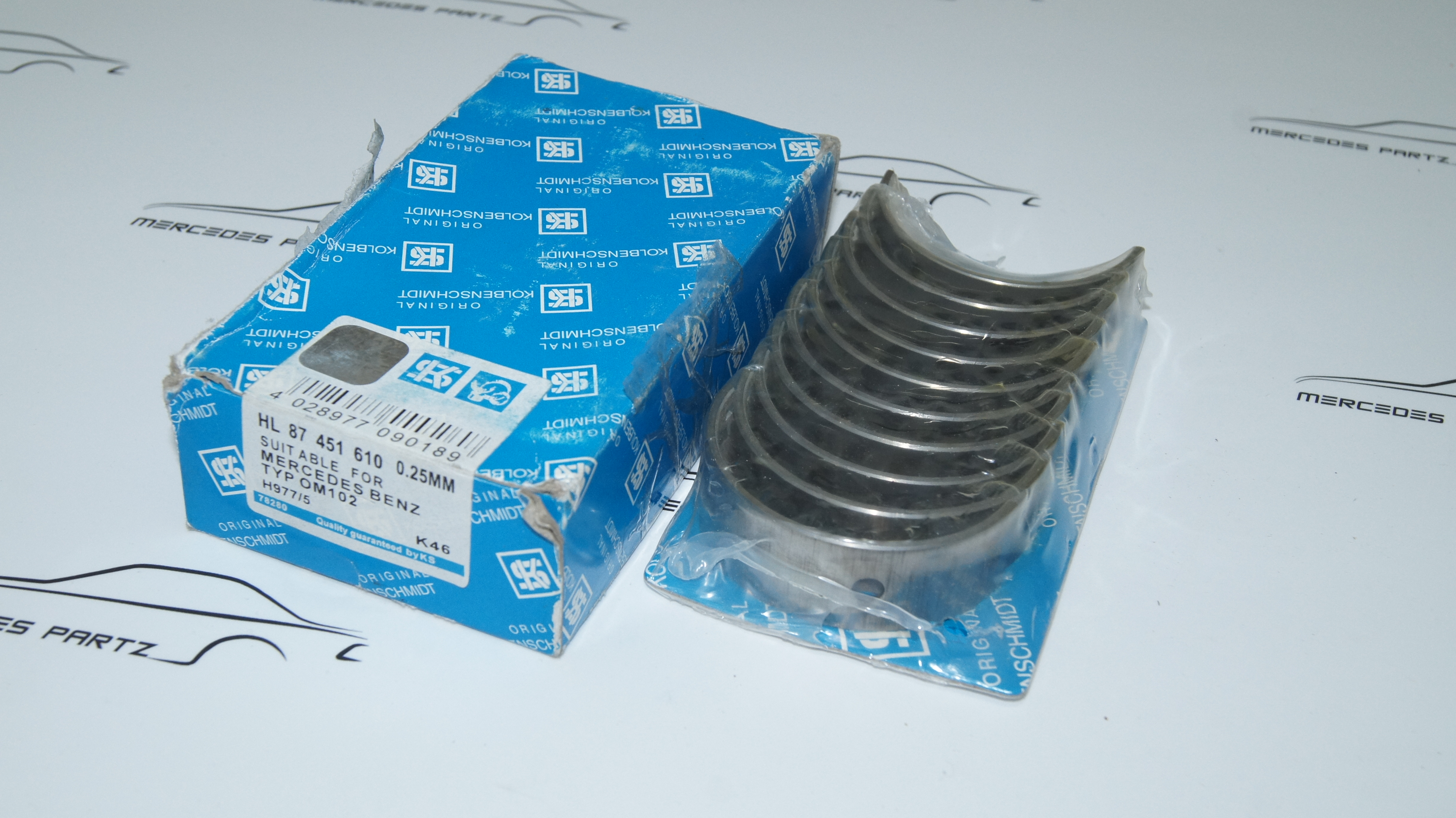 M102 main bearing 0.25mm repair size I 57.75mm Kolbenschmidt M102 main bearing 0.25mm repair size I 57.75mm Kolbenschmidt