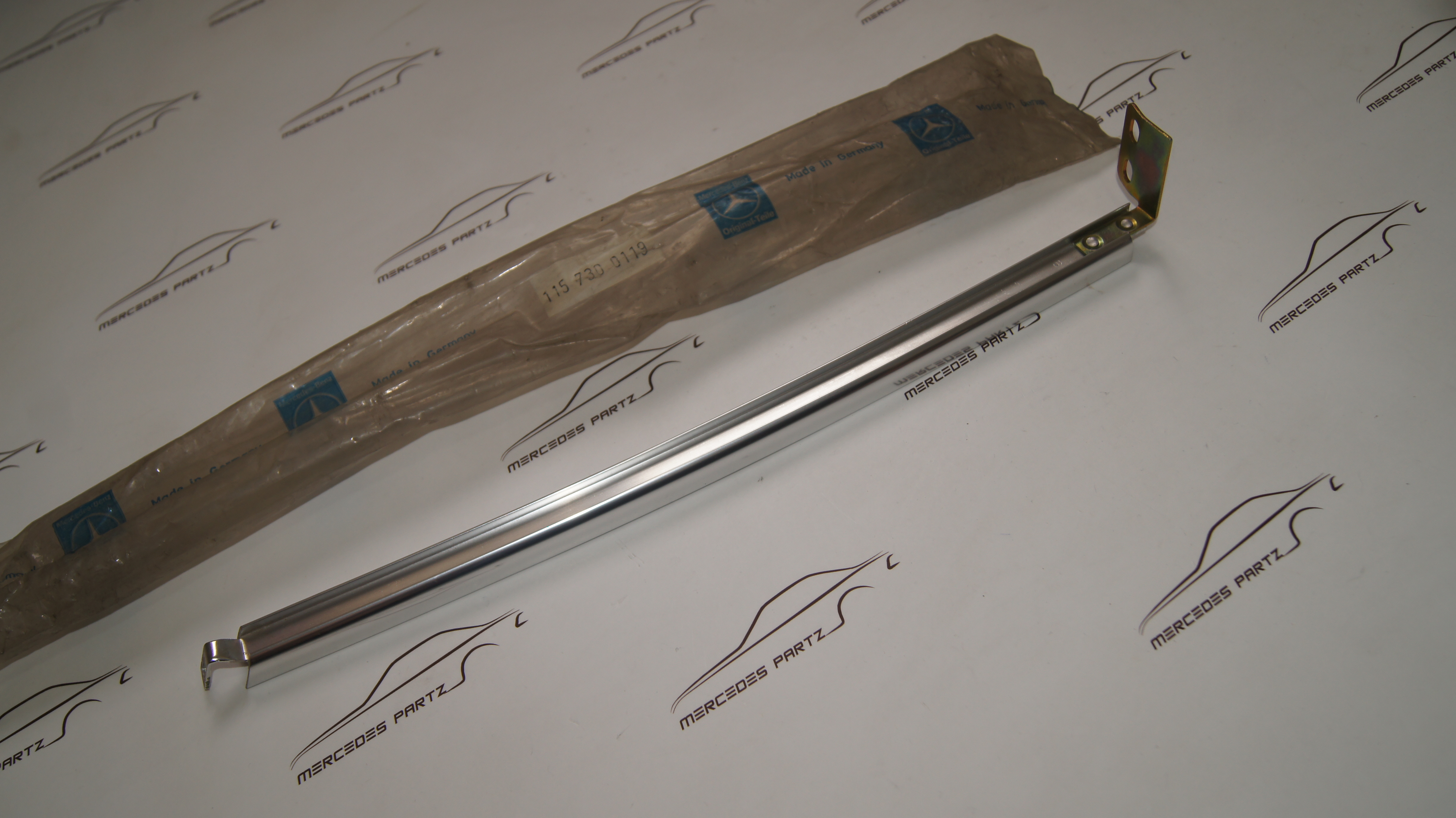 W114 W115 rear door window staybar left Genuine Mercedes Part W114 W115 rear door window staybar left Genuine Mercedes Part