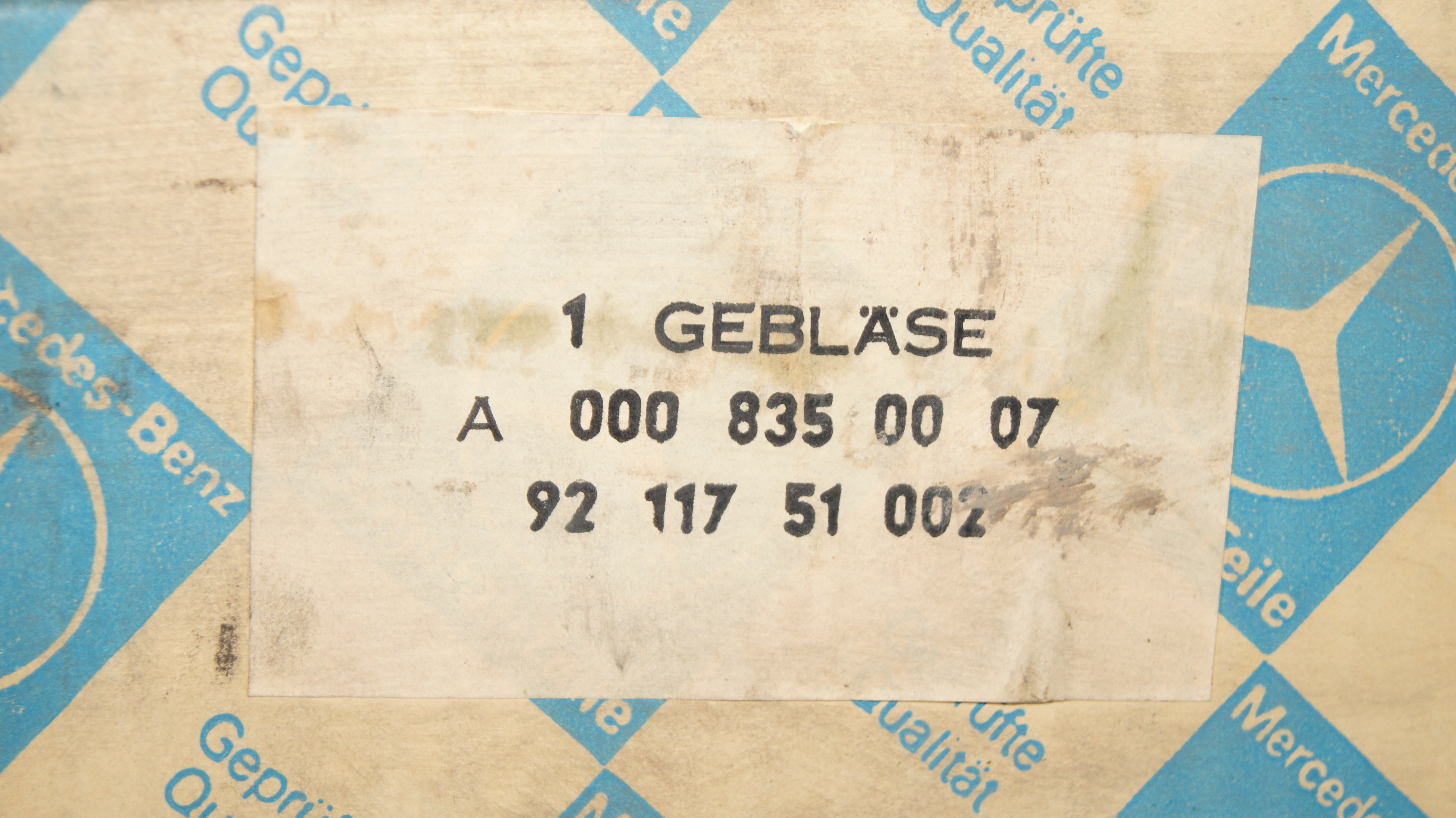 O309 378 heater blower motor Genuine Mercedes Part O309 378 heater blower motor Genuine Mercedes Part