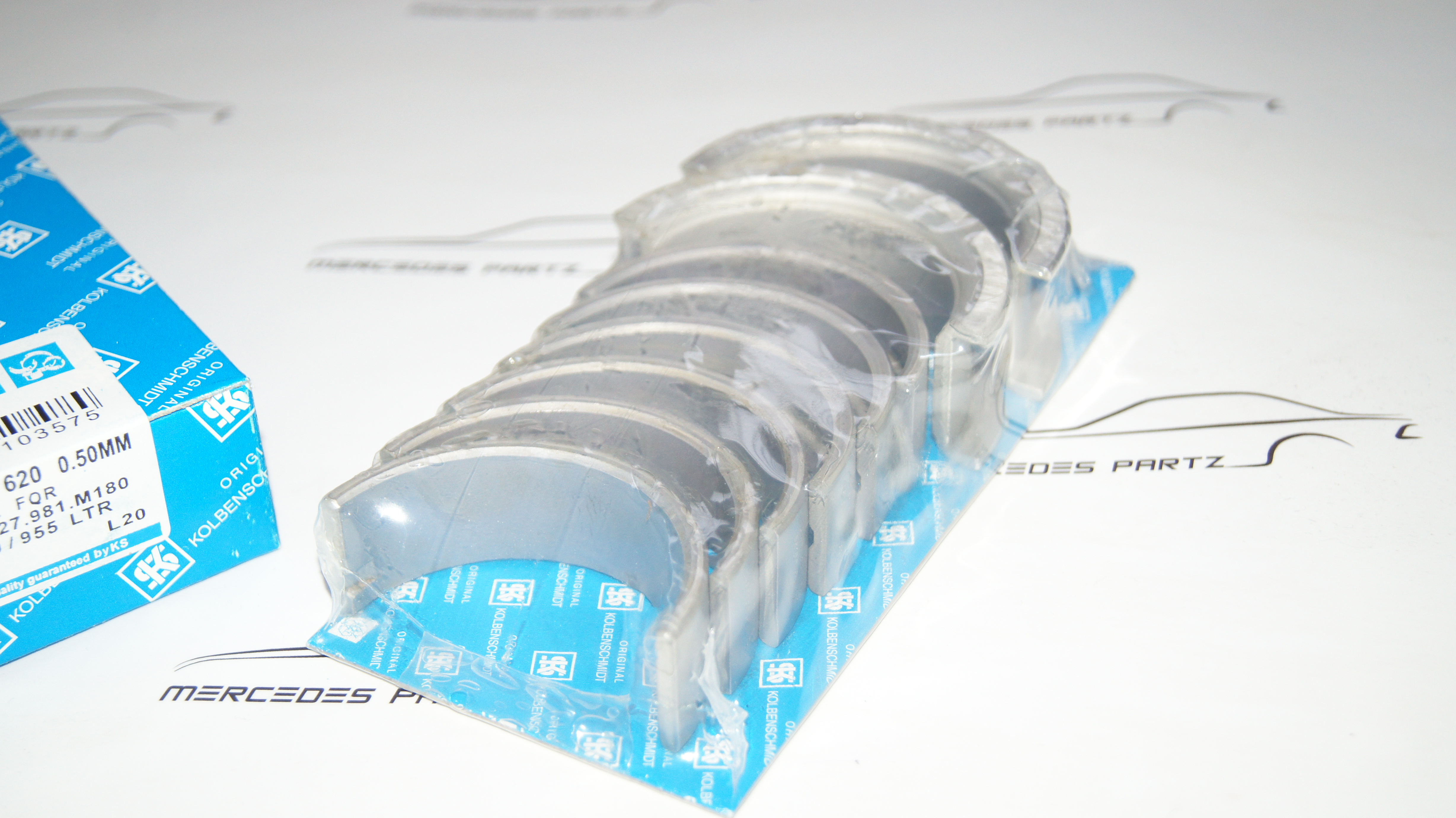 M180 M127 Crankshaft bearing set , repair size 2 , 0.50mm , 59.50mm Kolbenschmidt M180 M127 Crankshaft bearing set , repair size 2 , 0.50mm , 59.50mm Kolbenschmidt