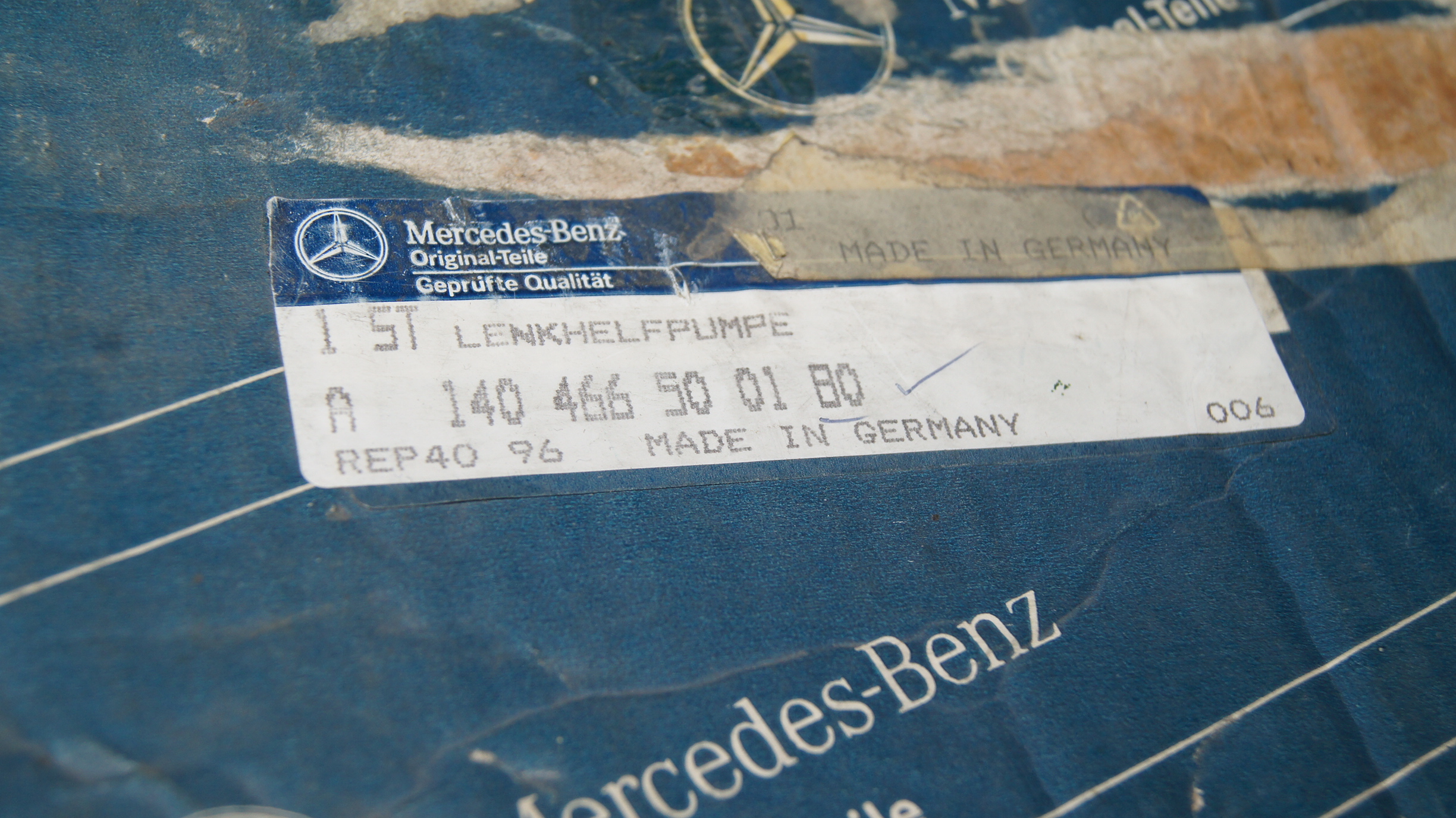 M104 hydraulic pump A1404665001 Genuine Mercedes Part M104 hydraulic pump A1404665001 Genuine Mercedes Part