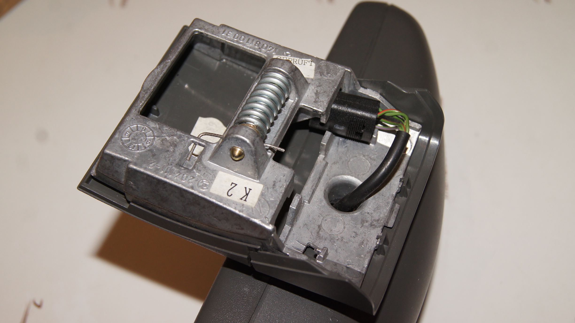 W140 center rear view mirror manual adjustment with treble loudspeaker