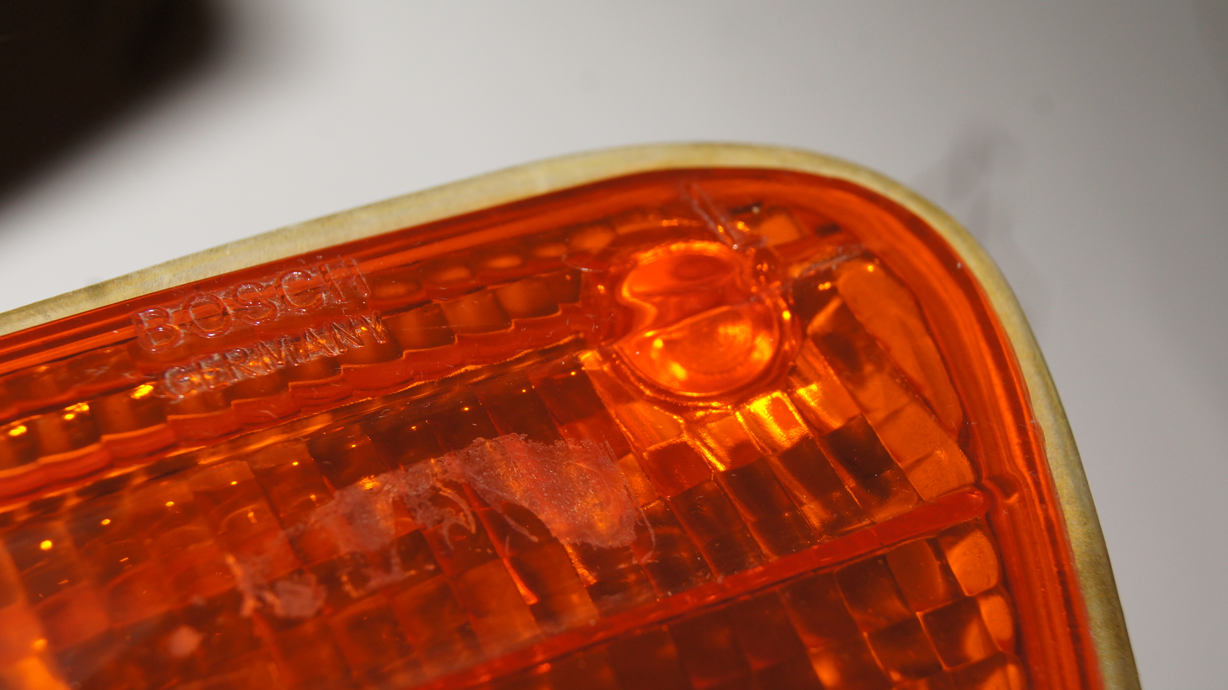 W116 left turn signal blinker lens with shell Bosch W116 left turn signal blinker lens with shell Bosch