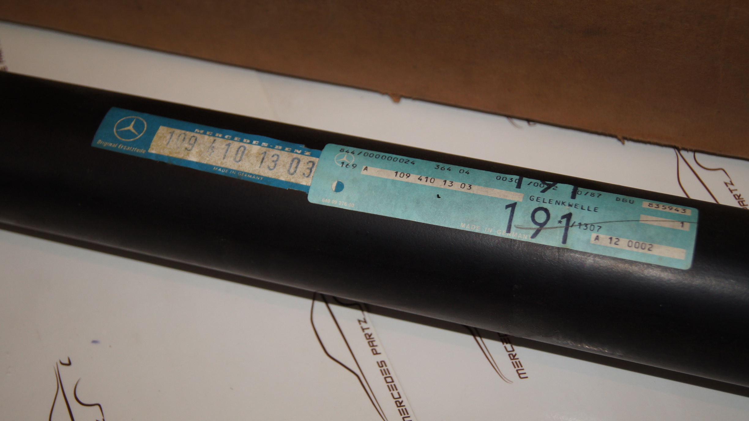 W108 W109 W111 propeller shaft Genuine Mercedes Part W108 W109 W111 propeller shaft Genuine Mercedes Part