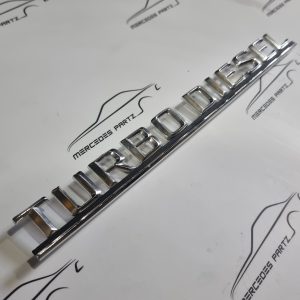 W126 Turbo diesel trunk type designation emblem NOS Genuine Mercedes Part W126 Turbo diesel trunk type designation emblem NOS Genuine Mercedes Part
