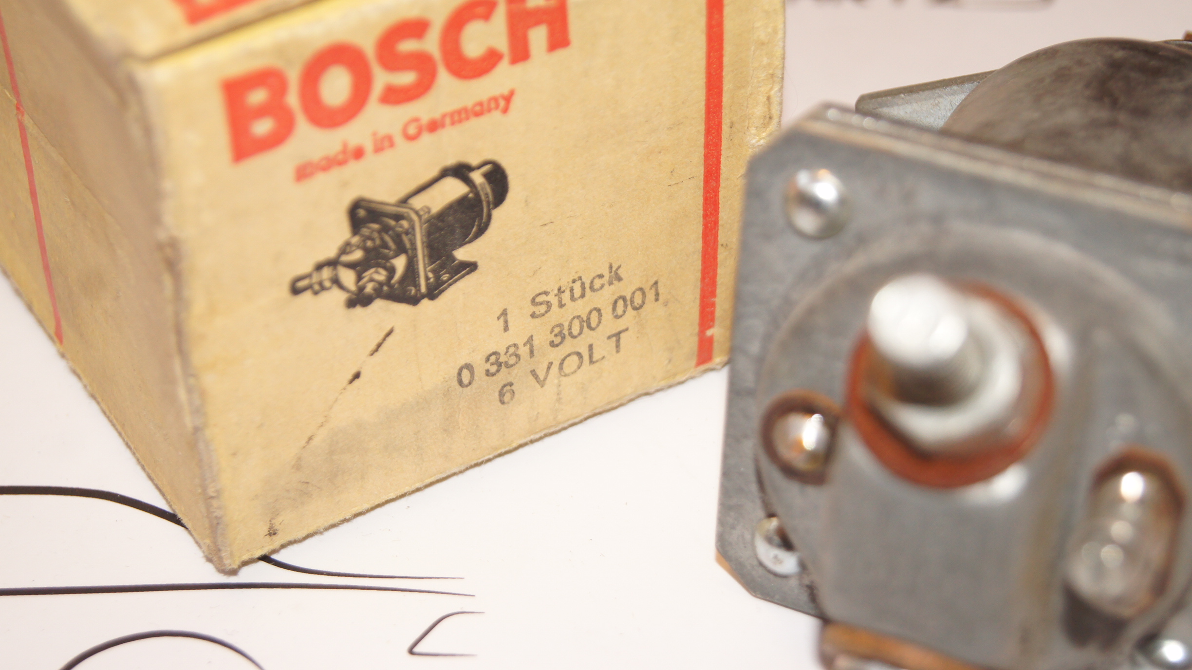 Mercedes-Benz W120 180 , Porsche 356B , VW T1 starter solenoid 6V switch NEW NOS Bosch Mercedes-Benz W120 180 , Porsche 356B , VW T1 starter solenoid 6V switch NEW NOS Bosch