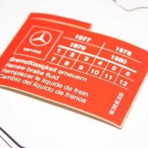 Mercedes-Benz brake fluid sticker NOS Genuine Mercedes Part Mercedes-Benz brake fluid sticker NOS Genuine Mercedes Part