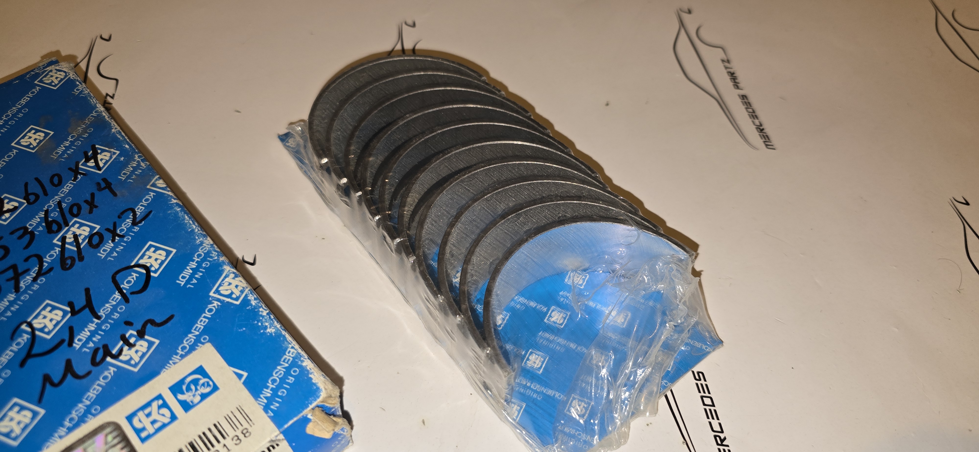 OM615 OM616 crankshaft main bearing repair size 1 +0.25 69.75mm Kolbenschmidt OM615 OM616 crankshaft main bearing repair size 1 +0.25 69.75mm Kolbenschmidt