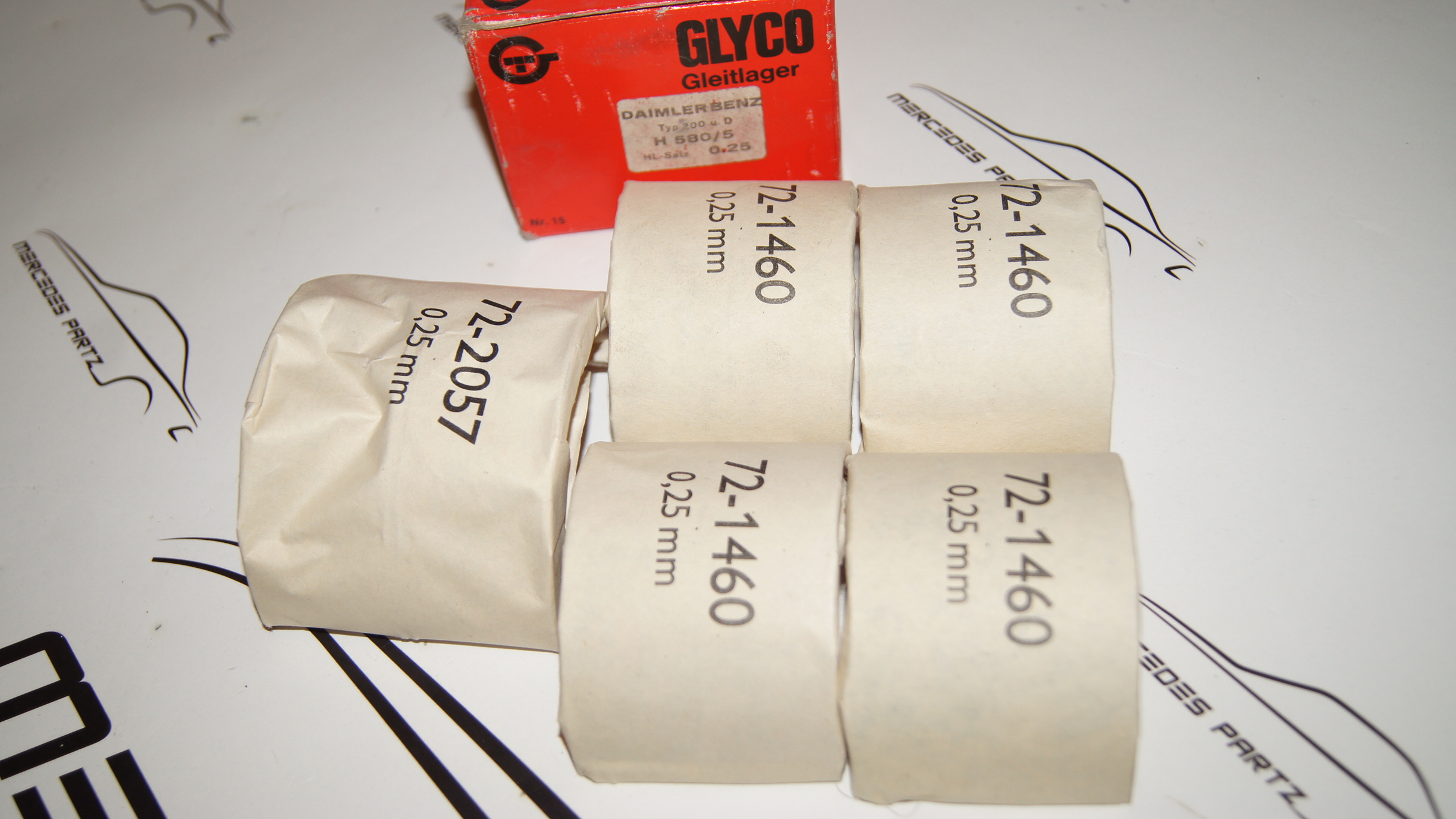 OM621 M121 1965-1968 main bearing repair size 1 +0.25 69.75mm  GLYCO