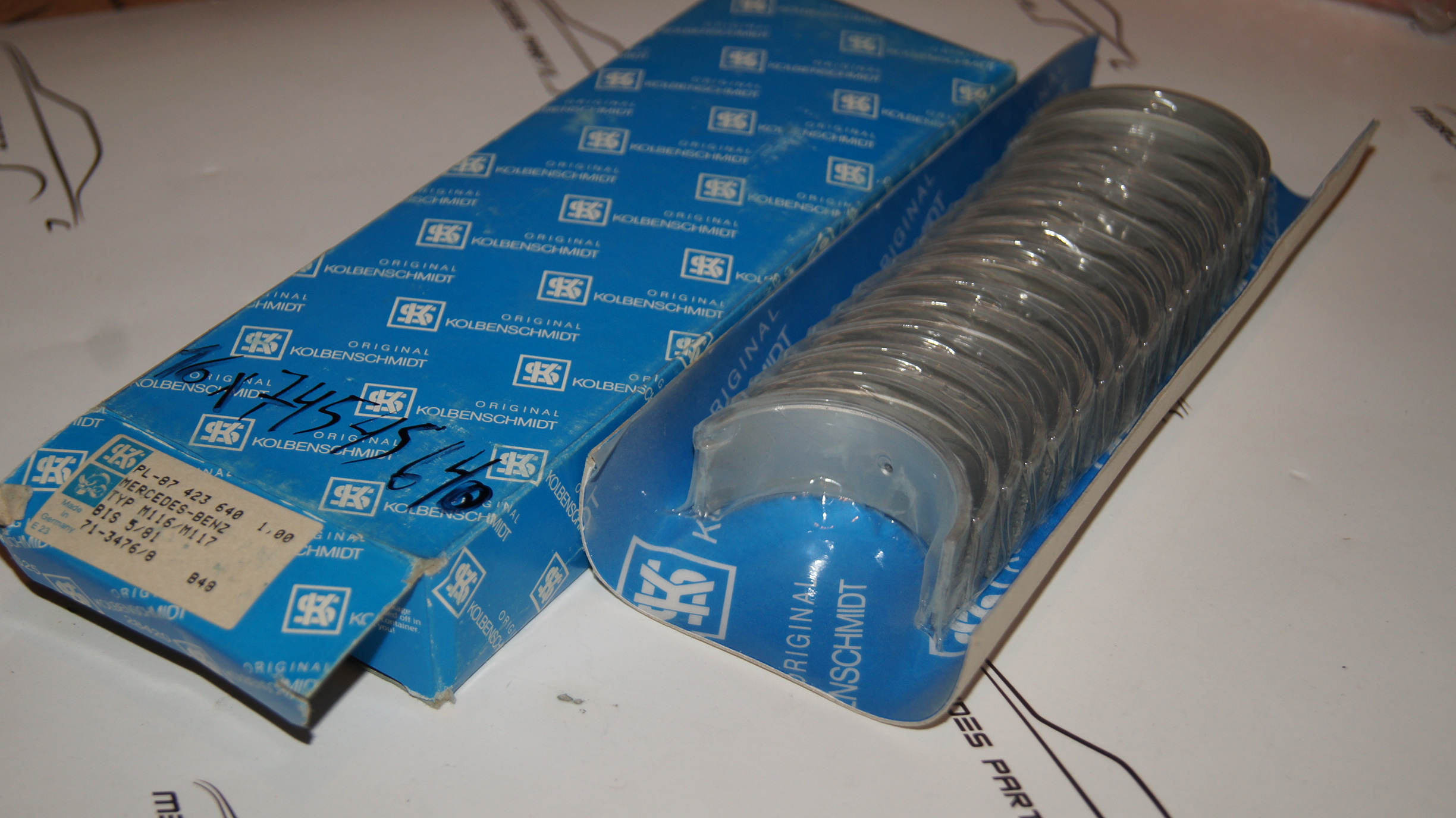 M116 350 M117 450 connecting rod bearing set repair size 4 +1.00 51.00 mm Kolbenschmidt