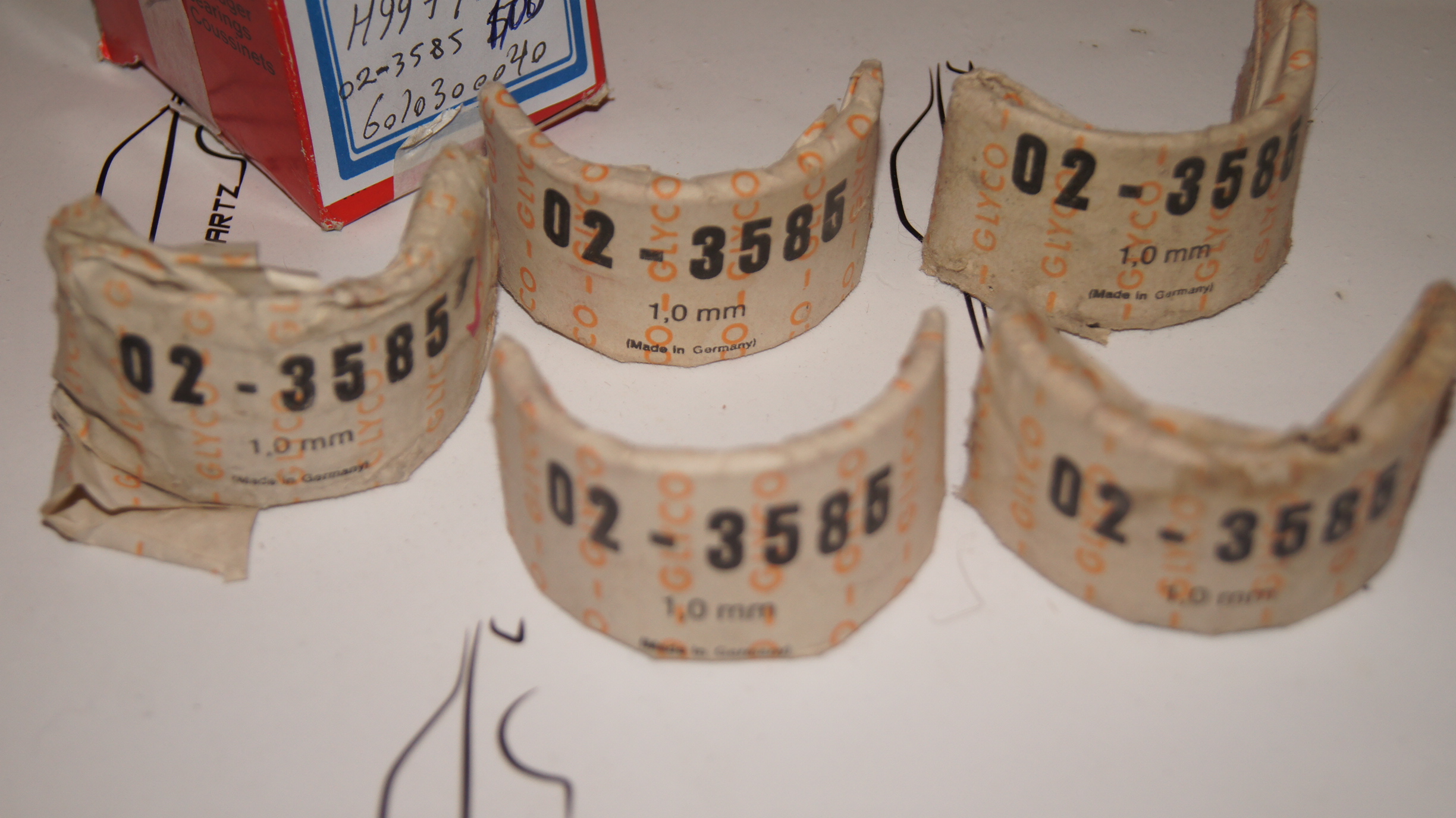 OM601 M102 M111 crankshaft bearing repair size 4 +1.00 57.00mm C208 OM601 M102 M111 crankshaft bearing repair size 4 +1.00 57.00mm C208